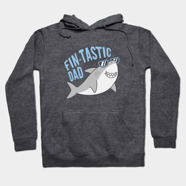 Funny Fin-tastic Dad Shark With Shades Hoodie by rustydoodle